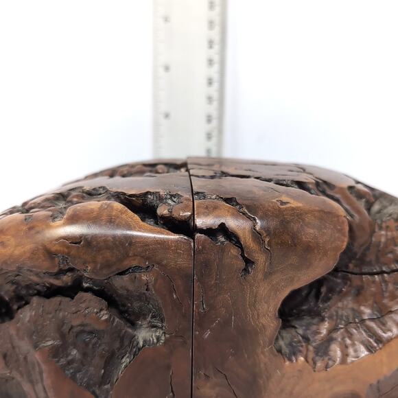 Burl Wood Bookends Live Edge Natural Rustic Library Mid Century Modern Unique - Picture 10 of 10